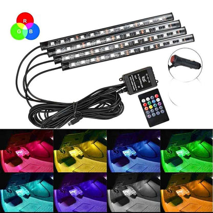 Barras LED RGB™ Para piso interior del coche