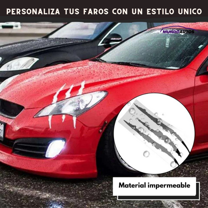 Pack pegatina 2x1 GARRA reflectante para coche