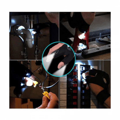 Guantes Linterna con Doble LED para Mano Derecha e Izquierda