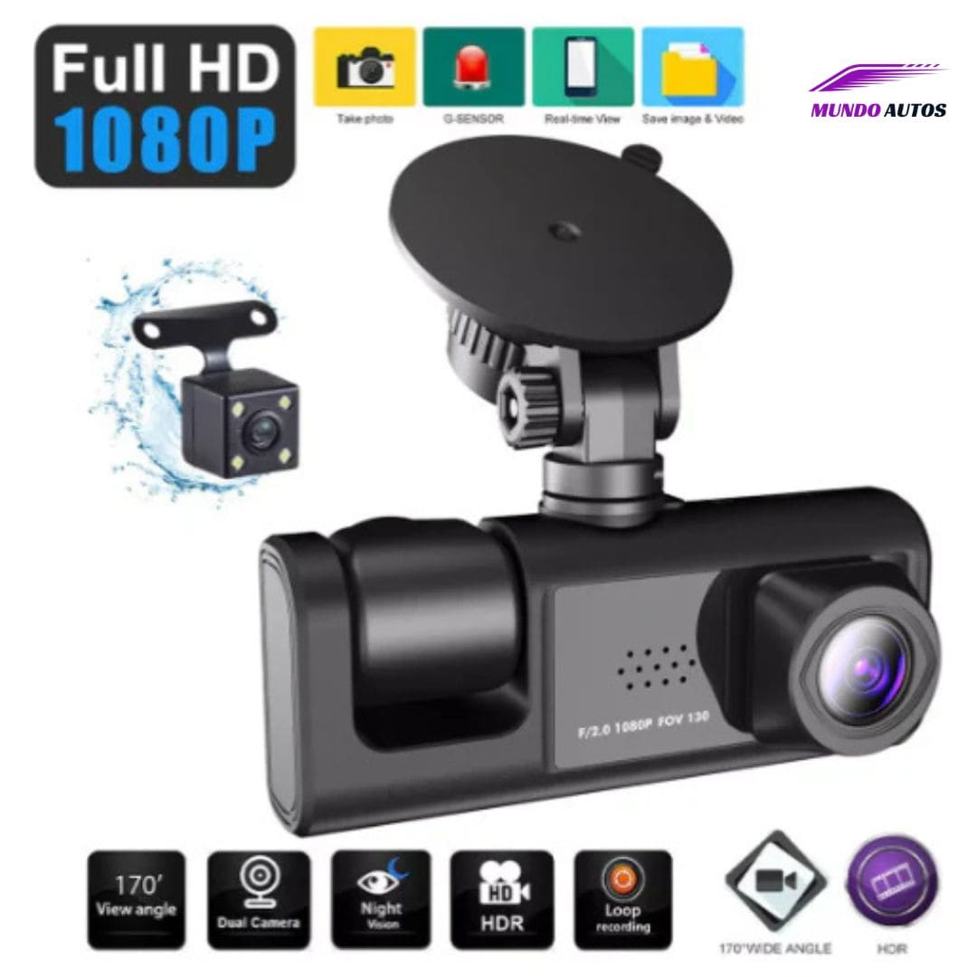 Camara Triple DASH CAM PRO 2025