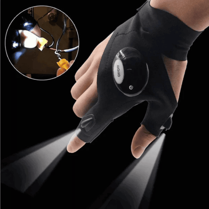 Guantes Linterna con Doble LED para Mano Derecha e Izquierda