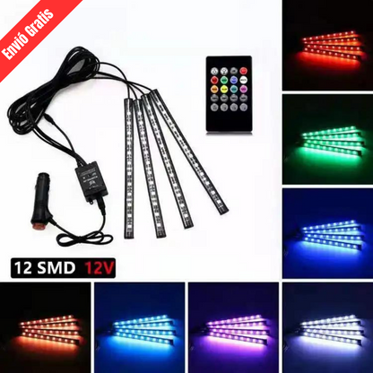 Barras LED RGB™ Para piso interior del coche